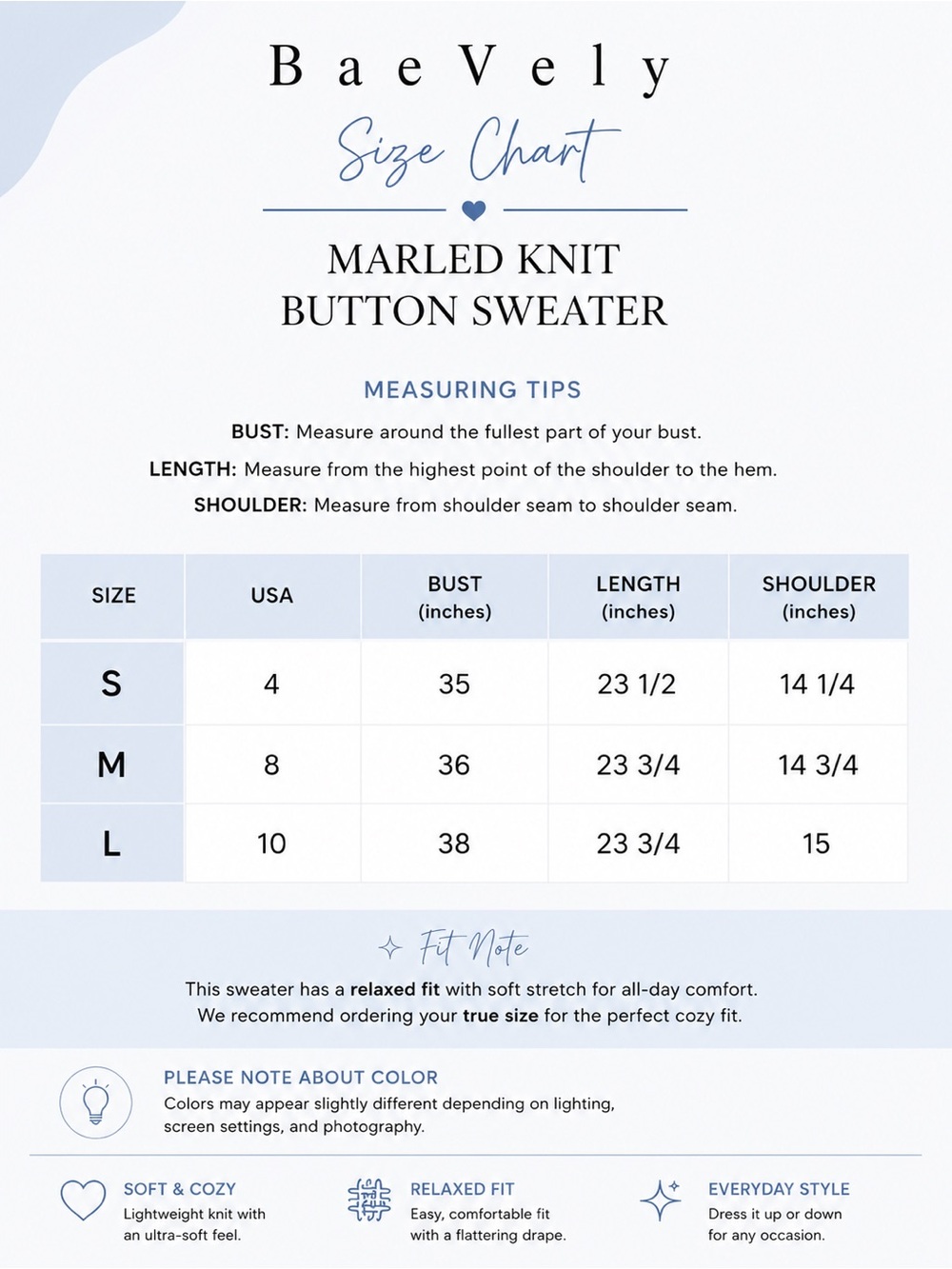Blue Marl Textured Button Cardigan Sweater - Picture 10 of 10